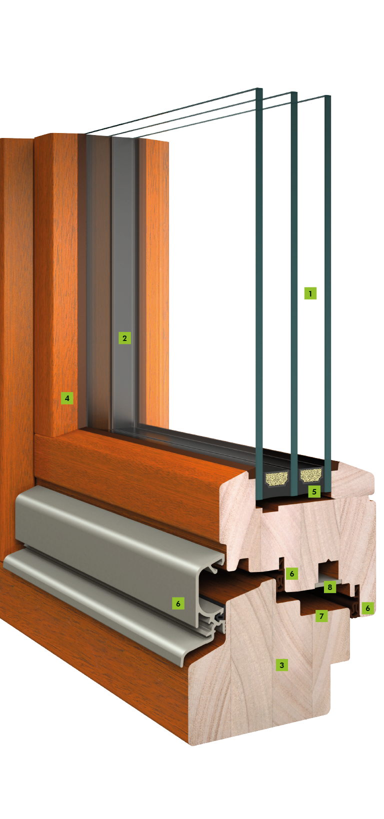 Premium-Produkt: Holz Fenster mit 92 mm Bautiefe