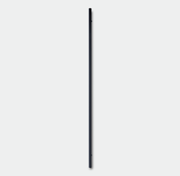 Art. 258010, Länge: 1600 mm, Edelstahl in Oberfläche schwarz Feinstruktur (RAL 9005)