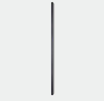 Art. 258010, Länge: 1800 mm, Edelstahl in Oberfläche schwarz Feinstruktur (RAL 9005)