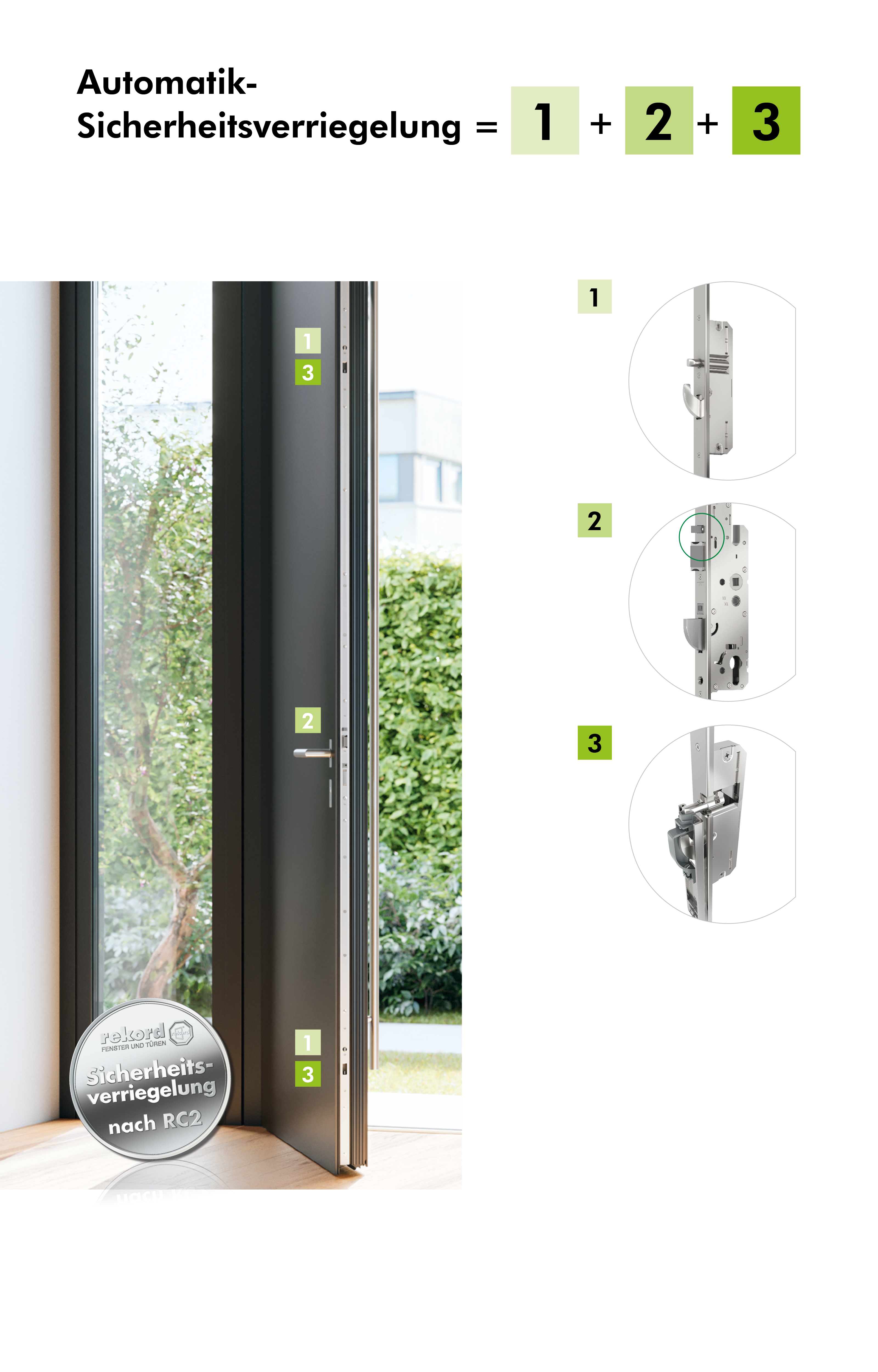 rekord Automatik-Sicherheitsverriegelung – Verriegelungstechnik für RC2-Haustüren. (ab 20.10.2025)
